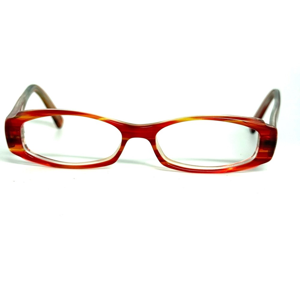 Beausoleil Paris Handmade France 324 Red Orange Marbled Eyeglass Frames H6440‎